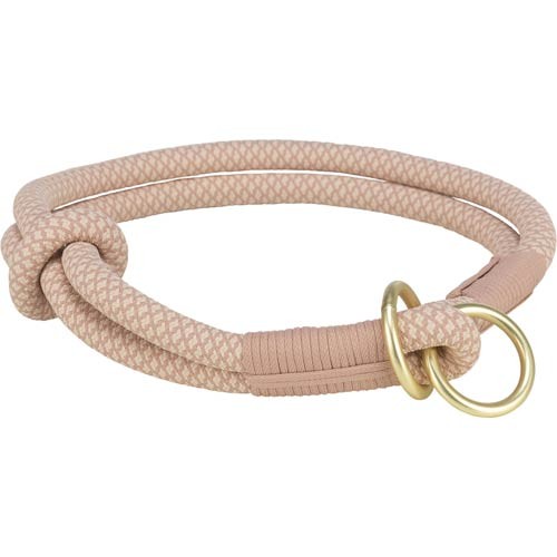 Soft Rope Zug-Stopp-Halsband XS rosa/hellrosa