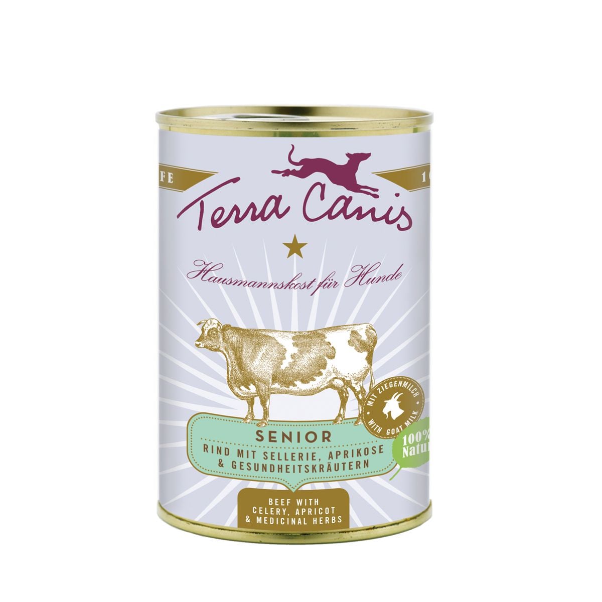 Terra Canis Dog Dose Senior mit Rind 400g Hund Unterwegs